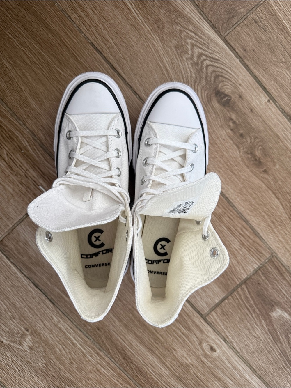 Converse White High-Top Canvas Sneakers